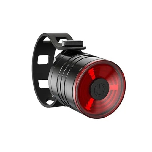 Red Circular Rear Light for Bicycle LED USB Rechargeable Safety Cycling Light Compact Design Long Battery Life Easy Installation