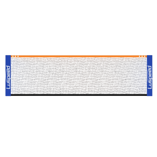 Red de entrenamiento de bádminton plegable 0,76 x 5,1 m azul-naranja para jugar bádminton, voleibol y tenis en el jardín y en interiores