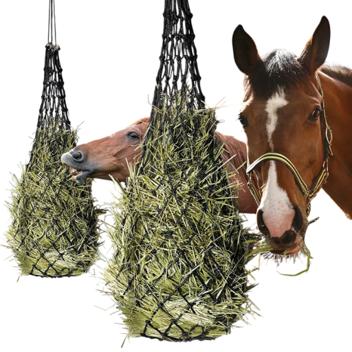 Red para heno para alimentación lenta de caballos y animales de granja con atadura altura 94 cm material PE para establo, perrera, pradera y granja