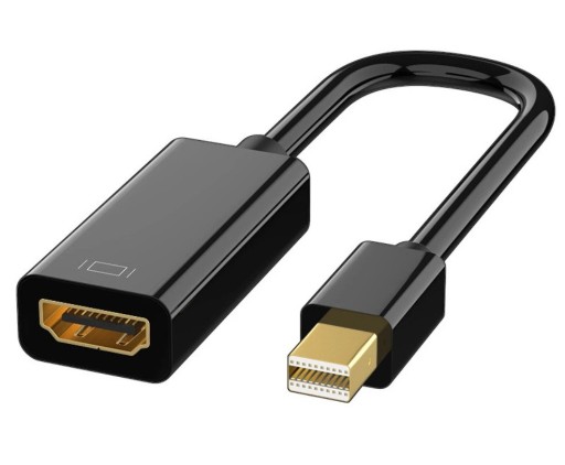 Réducteur Mini DisplayPort mâle vers HDMI femelle 1080p 15 cm Adaptateur mDP vers HDMI Convertisseur MacBook Ordinateur Portable PC Moniteur TV Plug & Play Transmission d'image de qualité