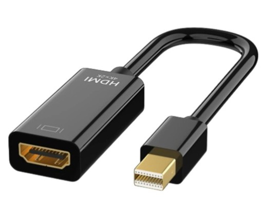 Réducteur Mini DisplayPort mâle vers HDMI femelle 4K 15 cm Adaptateur mDP vers HDMI Convertisseur MacBook Ordinateur portable PC Moniteur TV