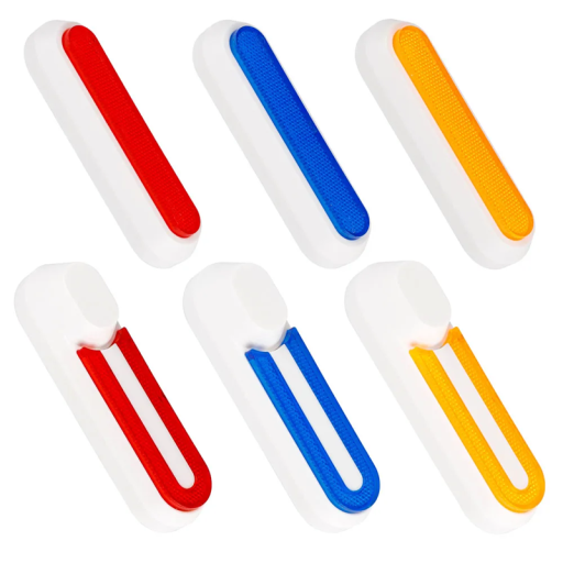 Reflettori 4 pezzi per monopattino elettrico Xiaomi Mi 1S Pro 2 M365 Mi 3 Pro Copertura bianca 98 x 29 mm con 10 viti di montaggio
