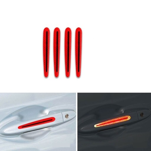 Reflexná samolepka na kľučku autá 4 ks
