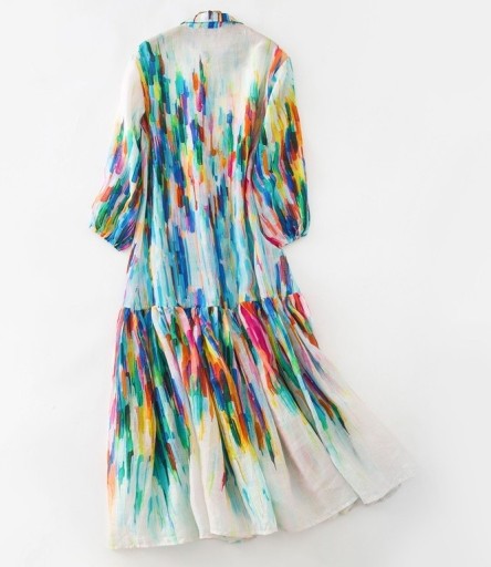 Regenbogen-Sommer-Maxikleid