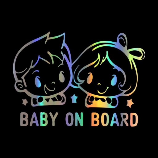 Regenboog auto sticker