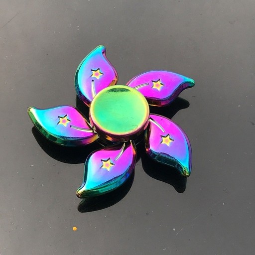 Regenboog fidget spinner metaal A2222