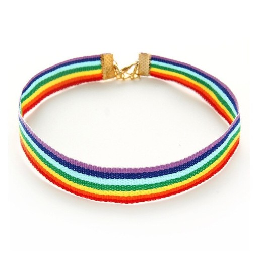 Regnbueformet choker til kvinder