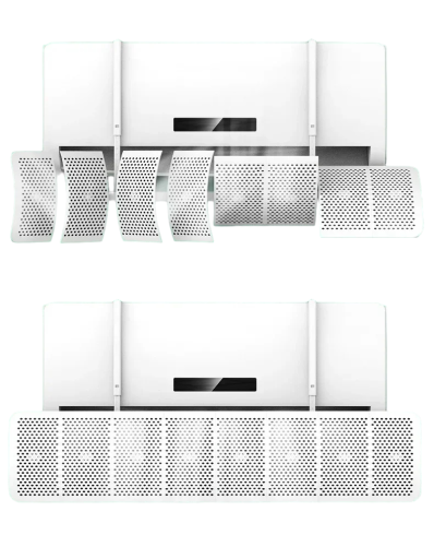 Regulowany deflektor klimatyzatora Osłona przeciwwiatrowa z bezpośrednim nadmuchem z otworami Deflektor nadmuchu klimatyzatora 90 x 20 cm