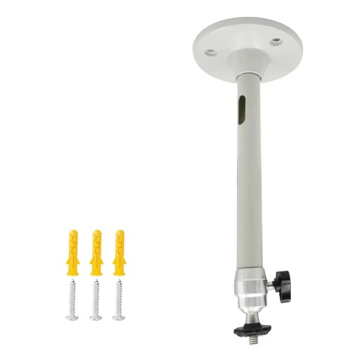 Regulowany statyw 21 cm z obrotem 360° Metalowy uchwyt projektora i kamery z podstawą montażową Średnica rurki 2 cm Nośność do 1 kg