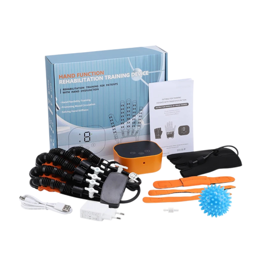 Rehabilitační rukavice na ruku levá velikost M 6–8 cm šířka dlaně 14–16 cm délka prstový trenažér