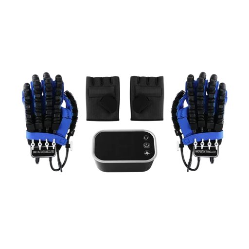 Rehabilitation Robotic Exercise Gloves 2 pcs XL with Control Unit USB Display and Imitation of Second Hand for Finger and Hand Therapy