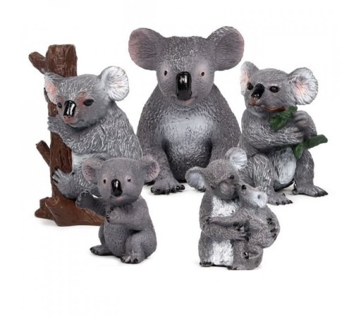 Reihe von Tieren Koala-Familie