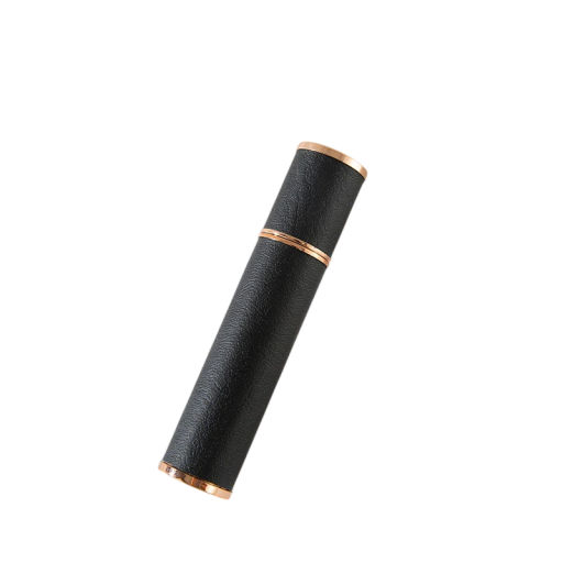 Reisatomizer voor parfum met lederen motief 10 ml navulbaar met onderaan schroefvulling voor het meenemen van geur