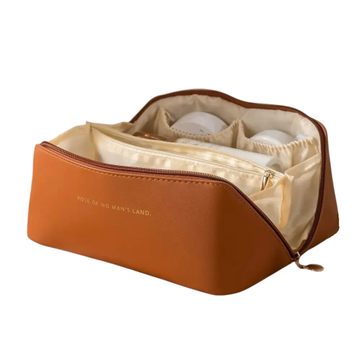 Reismake-up organizer 23,5 x 11,5 x 12,5 cm Dames cosmetische tas met opbergruimte Polyester toilettas met rits