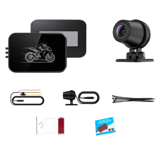 Rejtett motorkamera 720P HD DVR WiFi vízálló IP67 fekete doboz egy kamerával motor- és robogófelvételhez