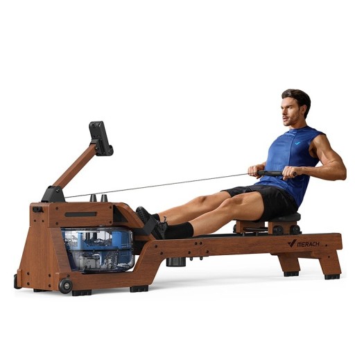 Remo con resistencia al agua Tanque 22 l Madera maciza Dimensiones 175 x 46 x 83,5 cm Capacidad 150 kg Marrón Para cardio y fortalecimiento en casa