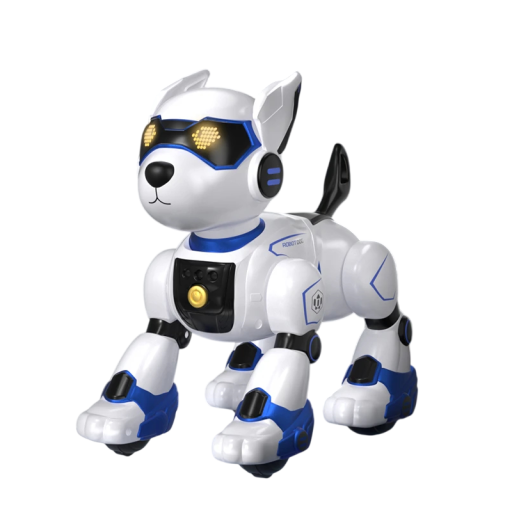 Remote Control Robotic Dog Interactive Toy with Touch Sensors LED Eyes Sings Dances and Tells Stories ABS for Children Gift