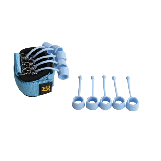 Renforçateur de doigts en silicone bleu Outil de fitness pour renforcer les doigts Outil de renforcement des doigts Force 40 lb