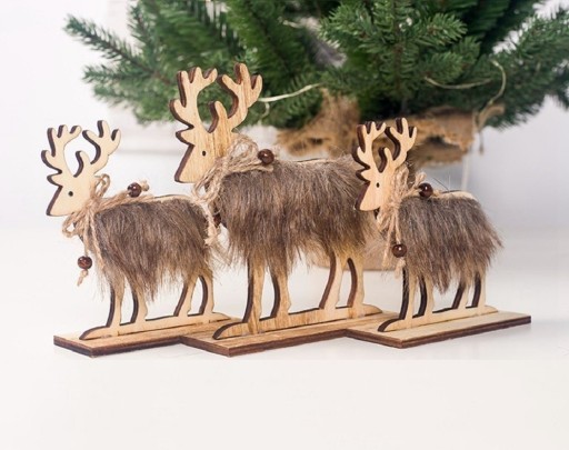 Renne décoratif en bois