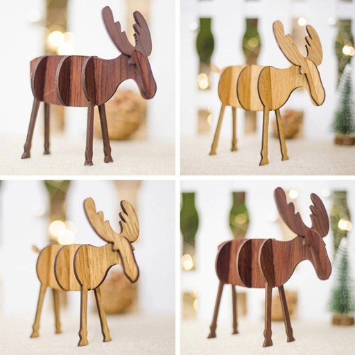 Renne décoratif en bois