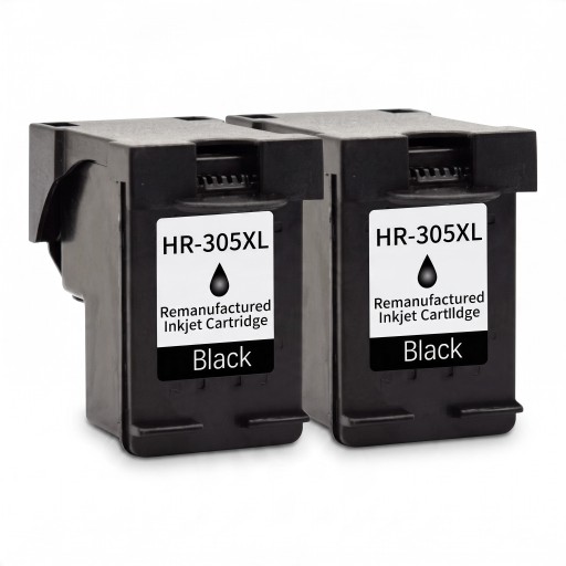 Repasované inkoustové kazety HP 305XL Sada 2x Čierna 18 ml Na 600 strán S čipom Pre HP DeskJet 2700 2720 4110 4120 a Envy 6020