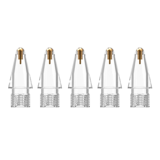 Replacement Tips for Touch Pen 5 pcs Transparent Tips for Stylus for Apple Pencil 1st and 2nd Generation Accessories for Touch Pens