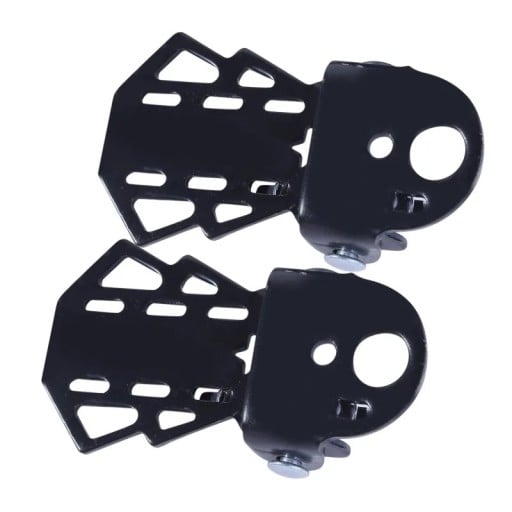 Reposapiés para pasajeros de bicicleta plegables 5 x 9 cm estructura metálica negra para la rueda trasera debajo del asiento