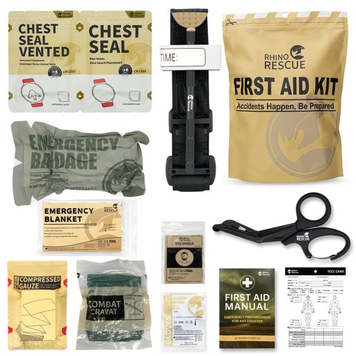 Rescue Trauma Medical Kit 13 pcs First Aid for Injuries and Bleeding Professional Medical Set