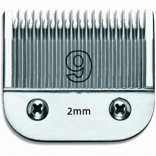 Reserveklipperhoveder til Andis, Oster, Wahl, Heiniger og Conair klippere. Professionelt klipperhoved i stål til dyreklippere. 2 mm. Model 9.