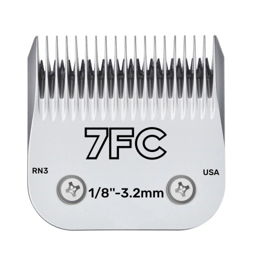 Reserveklipperhoveder til Andis, Oster, Wahl, Heiniger og Conair klippere. Professionelt klipperhoved i stål til dyreklippere. 3,2 mm. Model 7FC.