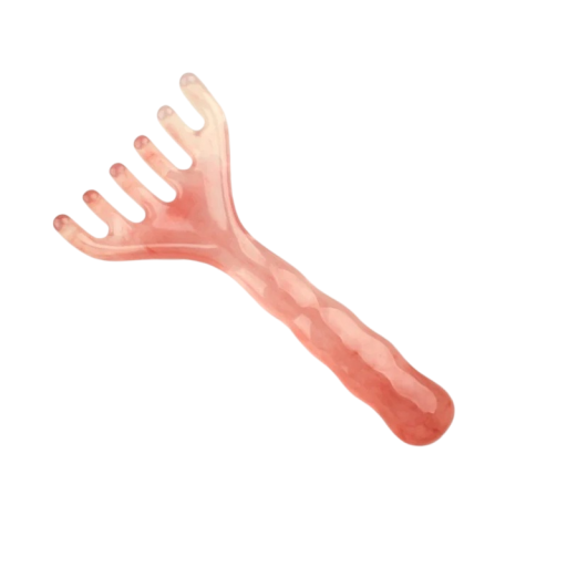 Resin Massage Comb for Relaxing the Scalp, 5 Teeth for Easy Massage and Hair Growth Stimulation