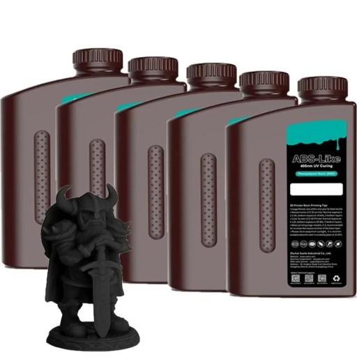 Resina simile ABS 5x 1 kg 405 nm per stampanti 3D LCD Alta precisione Facile modellazione Per modelli dettagliati