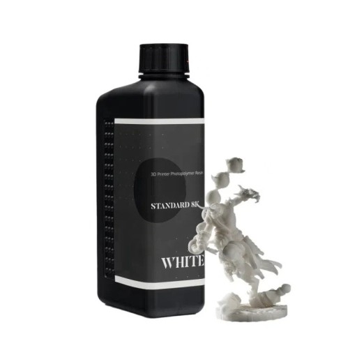 Resina sólida de fotopolímero blanco 1 kg Para impresoras 3D LCD 405 nm Durable Elástico Flexible Alta viscosidad Impresión detallada