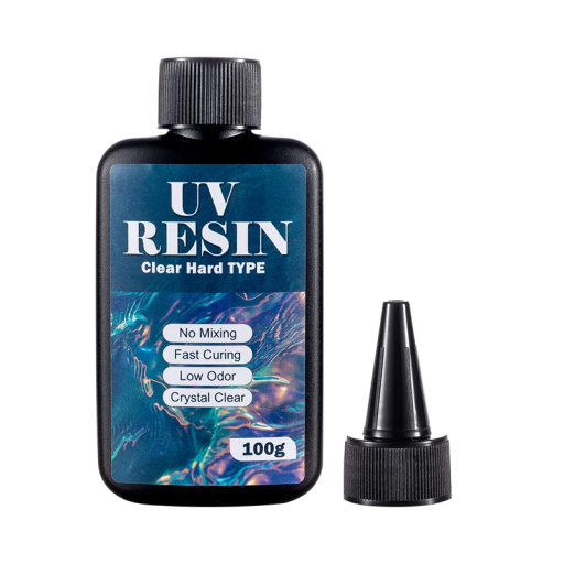 Resina UV trasparente dura Colla epossidica a rapida asciugatura 1 minuto Indurimento con luce solare Produzione di gioielli Stampi Progetti artigianali DIY Getti in resina
