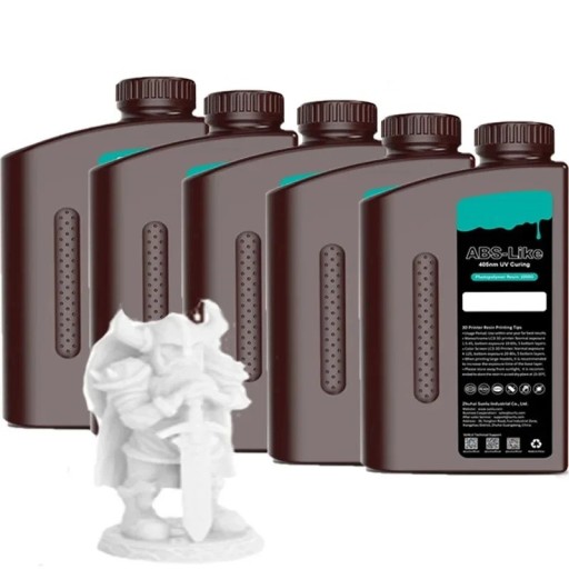 Résine semblable à l'ABS 5x 1 kg 405 nm pour imprimantes 3D LCD Haute précision Facile à façonner Pour modèles détaillés
