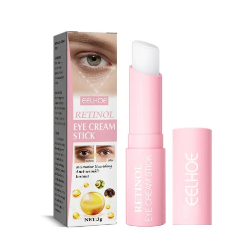 Retinol Eye Stick 3 g EELHOE Moisturising Cream for Wrinkles Puffiness Dark Circles Natural Ingredients Eye Area Care