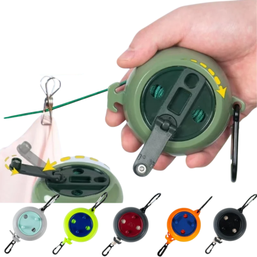 Retractable Laundry Line 10 m Wall-Mounted Clothes Drying Line Indoor and Outdoor Use Foldable Design Space Saving Wall Installation