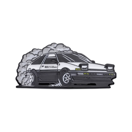 Retro drift autós kitűző kb. 1,5 x 4,1 cm, bross dzsekihez, hátizsákhoz, stílusos kiegészítő autós motívummal