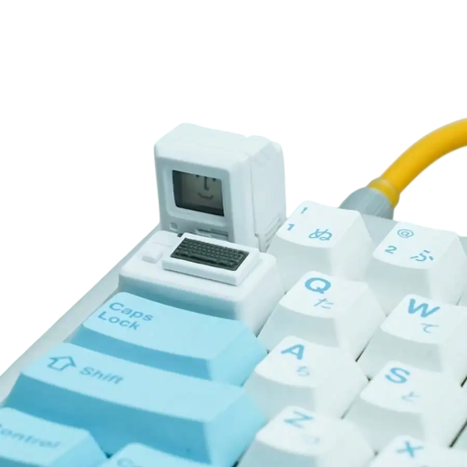 Retro Mini Macintosh toetsenbordcaps verlicht 2 stuks Esc 1,8x2,5 cm Tab 2 cm ABS keycaps voor mechanisch toetsenbord