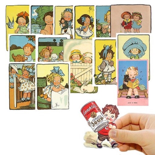 Retro stickers 15 stuks