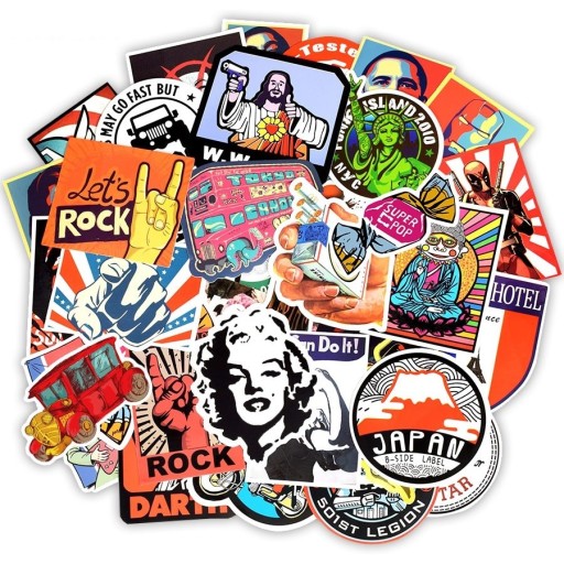 Retro Stickers 50 pcs
