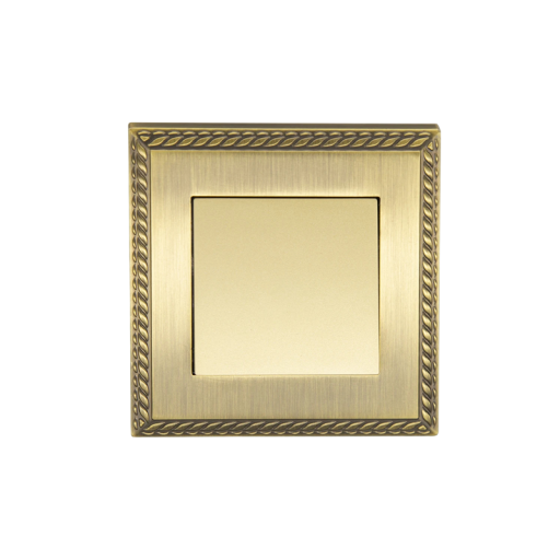 Retro vypínač osvětlení 1Gang 2Way, střídavý schodišťový spínač 86x90 mm, kovový panel ze zinkové slitiny, antická měď, do interiéru