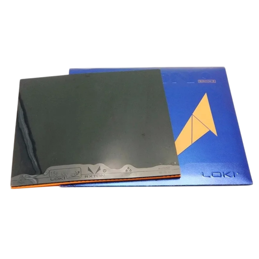 Revêtement double couche pour raquette de ping-pong avec une couche de caoutchouc collant et une éponge orange à haute densité pour un contrôle et une rotation précis