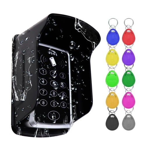 RFID přístupová klávesnice s krytem a RFID klíči 1000 uživatelů samostatná jednotka pro venkovní kontrolu vstupu