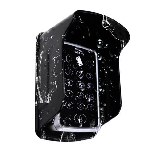 RFID přístupová klávesnice s krytem proti dešti 1000 uživatelů samostatná jednotka černo bílá pro venkovní vstup