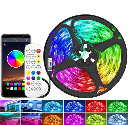 RGB LED-strimmel med bluetooth J269
