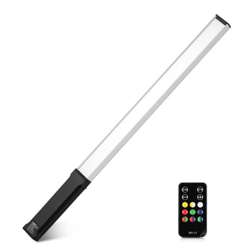 RGB LED Tube Light with Remote Control Light Rod 55 cm Adjustable Brightness and Colours 3200–5600 K 2600 mAh Battery For Photo and Video