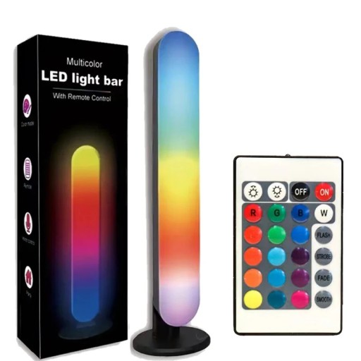 RGB Musik Rytme Lysstrimmel 26cm Sensorisk Borddekoration USB Genopladelig Rytmestrimmel Lydaktiveret Juledekoration