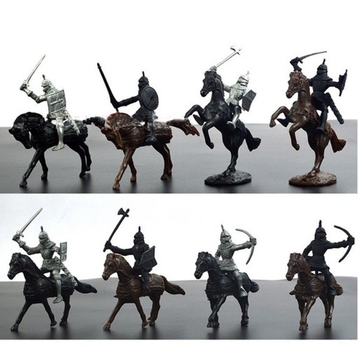 Ridderfigurer - størrelse 8 cm - pakke med 28 dele