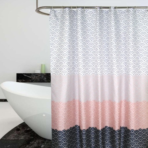 Rideau de douche avec crochets